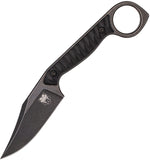 Cobratec Knives Wolfteeth Black G10 14C28N Clip Pt Fixed Blade Knife WLTBLKCLP