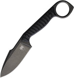Cobratec Knives Wolfteeth Black G10 14C28N Harpoon Fixed Blade Knife WLTBLKHRP