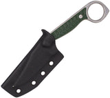 Cobratec Knives Wolfteeth Green Micarta 14C28N Clip Pt Fixed Blade Knife WLTODGCLP