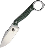 Cobratec Knives Wolfteeth Green Micarta 14C28N Harpoon Fixed Blade Knife WLTODGHRP