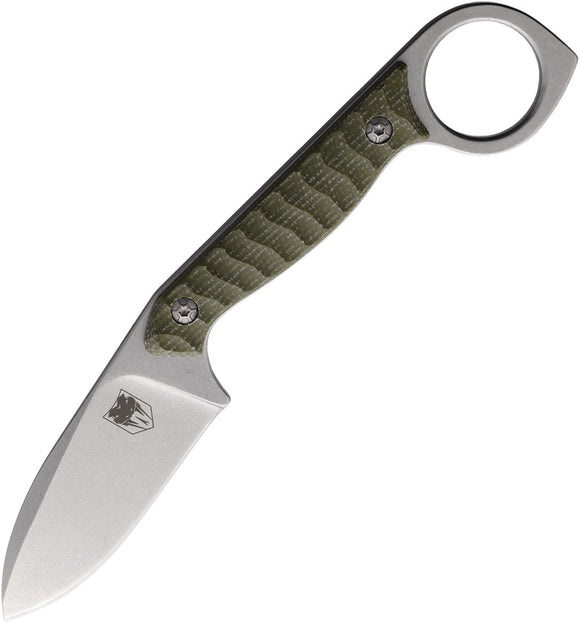 Cobratec Knives Wolfteeth OD Green G10 14C28N Fixed Blade Knife w/ Sheath OPEN BOX