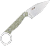 Cobratec Knives Wolfteeth OD Green G10 14C28N Tanto Fixed Blade Knife TWLTTODG