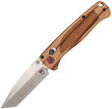 Cobratec Knives Crossbar Lock Zebra Wood Folding D2 Steel Tanto Pocket Knife ZWDBLT