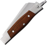 CIMO Slip Joint Brown Wood Folding Stainless Wharncliffe Pocket Knife 3305IMAD