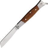 CIMO Slip Joint Brown Wood Folding Stainless Wharncliffe Pocket Knife 3305IMAD