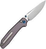Civivi Elite Tessera Crossbar Lock Purple Aluminum Folding CPM-S35VN Pocket Knife E260292