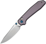 Civivi Elite Tessera Crossbar Lock Purple Aluminum Folding CPM-S35VN Pocket Knife E260292
