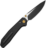 Civivi Elite Tessera Crossbar Lock Black Aluminum Folding CPM-S35VN Pocket Knife E260293