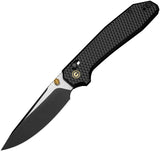 Civivi Elite Tessera Crossbar Lock Black Aluminum Folding CPM-S35VN Pocket Knife E260293