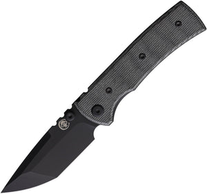 Chaves Knives Redencion Street Blue Label Blackout Micarta Folding Elmax Tanto Knife 14237