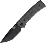 Chaves Knives Redencion Street Blue Label Blackout Micarta Folding Elmax Tanto Knife 14237