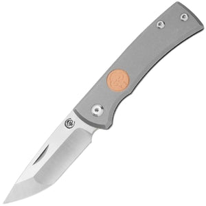 Chaves Knives Rendecion Slip Joint Gray Titanium Folding M390 Knife 142528