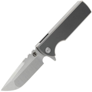 Chaves Knives Integral TAK Framelock Titanium Folding M390 Drop Pt Knife 142538