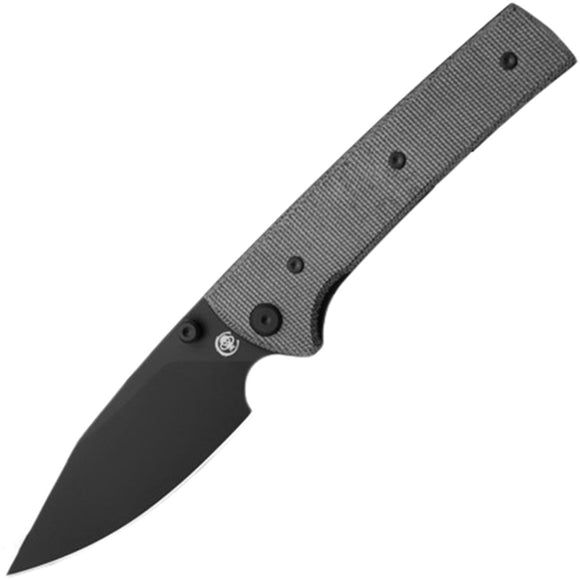 Chaves Knives Scapegoat 229 Linerlock Blackout Micarta Folding Spear Pt Knife 14319