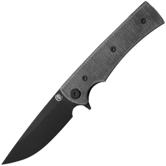 Chaves Knives Liberation Street Linerlock Blackout Micarta Folding Elmax Drop Pt Knife 14322