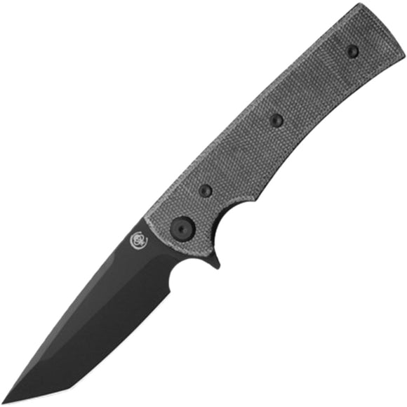 Chaves Knives Liberation Street Linerlock Blackout Micarta Folding Elmax Tanto Knife 14323