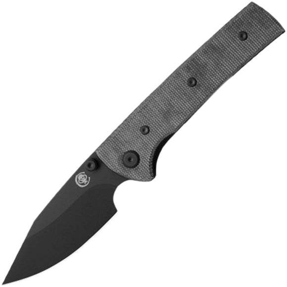 Chaves Knives Scapegoat Street Linerlock Blackout Micarta Folding Elmax Spear Pt Knife 14327