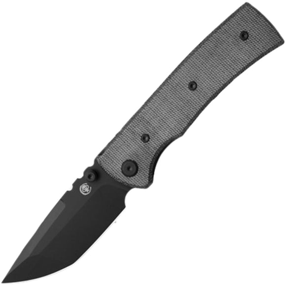 Chaves Knives NTAK Linerlock Blackout Micarta Folding Elmax Tanto Knife 14331