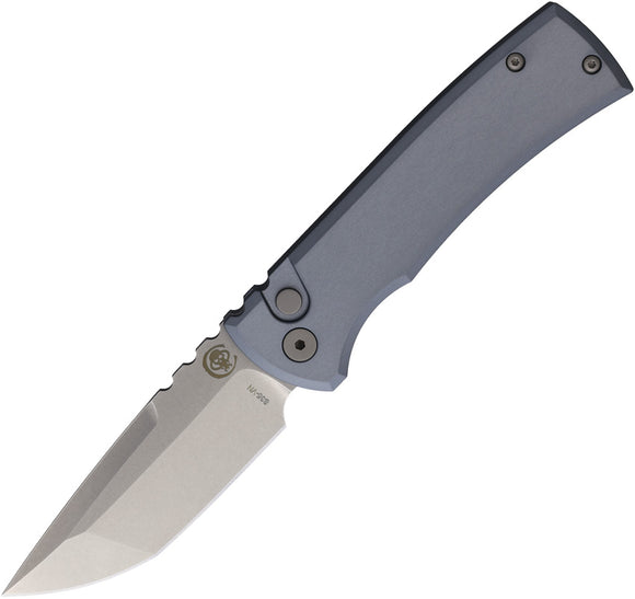 Damned Designs Yokai Pocket Knife Linerlock Gray Titanium Folding