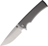 Chaves Knives Liberation Street Framelock Stonewashed Titanium Folding M390 Drop Pt Knife 43495