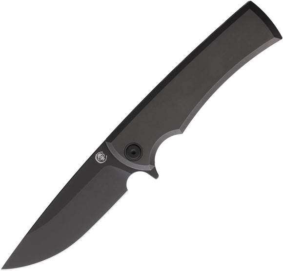 Chaves Knives Liberation Street Framelock Gray Titanium Folding M390 Drop Pt Knife 43532