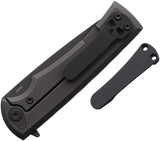 Chaves Knives Liberation Street Framelock Gray Titanium Folding M390 Drop Pt Knife 43532