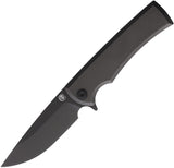 Chaves Knives Liberation Street Framelock Gray Titanium Folding M390 Drop Pt Knife 43532