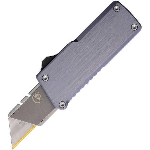 Chaves Knives Automatic CHUB Knife OTF Gray Aluminum Utility Blade CHUBOTF9D
