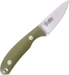 Casstrom Safari Mini Hunter OD Green G10 14C28N Sandvik Fixed Blade Knife 10607