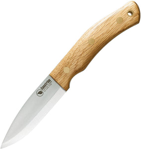 Casstrom No.10 Forest Oak Wood Sleipner Tool Fixed Blade Knife w/ Sheath 13101