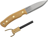 Casstrom No.10 Forest Oak Wood Sleipner Tool Fixed Blade Knife w/ Sheath 13121