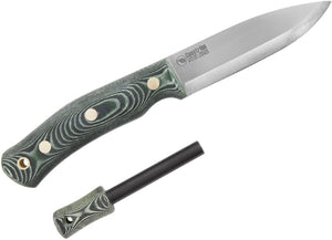 Casstrom No.10 Swedish Forest Green & Black Micarta Sleipner Fixed Blade Knife 13123