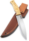 Casstrom No.14 SFK Curly Birch Wood A8 Mod Fixed Blade Knife w/ Sheath 13404