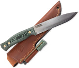 Casstrom No.14 SFK Green & Black Micarta A8 Mod Fixed Blade Knife 13423