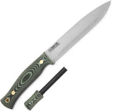 Casstrom No.14 SFK Green & Black Micarta A8 Mod Fixed Blade Knife 13423