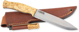 Casstrom No.14 SFK Curly Birch Wood A8 Mod Fixed Blade Knife w/ Sheath 13424