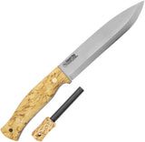 Casstrom No.14 SFK Curly Birch Wood A8 Mod Fixed Blade Knife w/ Sheath 13424