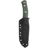 Casstrom No.10 Forest Green & Black Micarta Sleipner Fixed Blade Knife w/ Sheath 14103