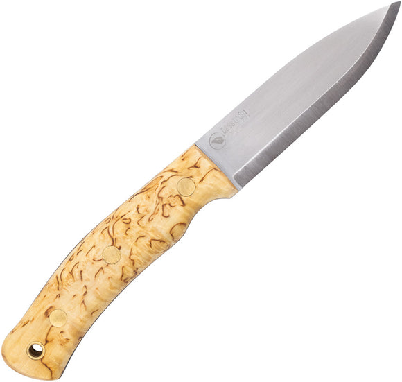 Casstrom No.10 Forest Curly Birch Wood Sleipner Tool Fixed Blade Knife 14104