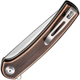 Civivi Mini Asticus Linerlock Rubbed Copper Folding 10Cr15CoMoV Knife 19026B1