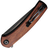 Civivi Mini Asticus Linerlock Cuibourtia Wood Folding 10Cr15MoV Knife 19026B5