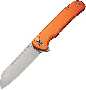 Civivi Chevalier II Button Lock Orange Aluminum Folding 14C28N Pocket Knife 20022B2