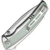 Civivi Teraxe Pocket Knife Gray & Jade Stainless & G10 Folding Nitro-V 200362