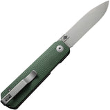 Civivi Sendy Linerlock Green Micarta Folding Nitro-V Drop Pt Pocket Knife 21004A1