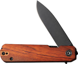 Civivi Sendy Linerlock Guibourtia Wood Folding Nitro-V Drop Pt Knife 21004A2