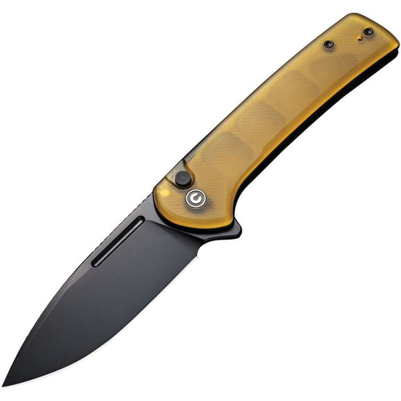 Civivi Conspirator Button Lock Ultem Folding Black Nitro-V Drop Pt Pocket Knife 210066