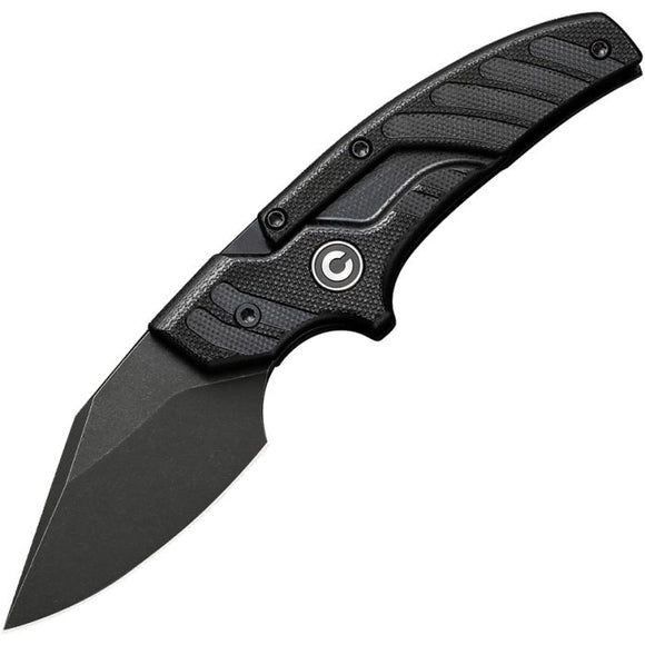 Civivi Typhoeus Folding Push Dagger Knife Black G10 14C28N Blade w/ Sheath 210361