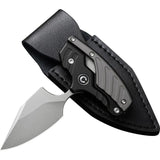 Civivi Typhoeus Folding Push Dagger Knife Black & Gray Aluminum 14C28N Blade w/ Sheath 210363
