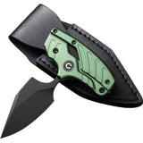 Civivi Typhoeus Folding Push Dagger Knife Green Aluminum 14C28N Blade w/ Sheath 210364