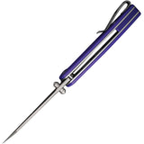 Civivi P87 Folder Pocket Knife Linerlock Purple G10 Folding Nitro-V Blade 210432